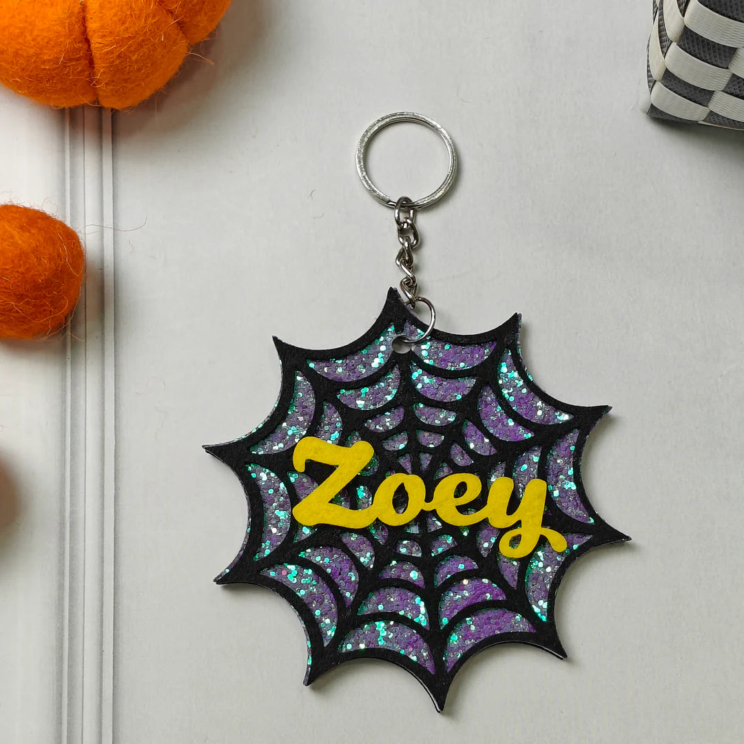 Personalized Halloween Keychain – Enchanted Web