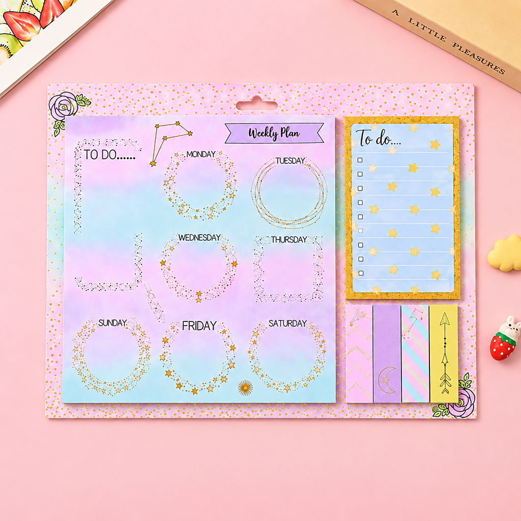Sticky Note Weekly Planner with To Do List - Sparkle