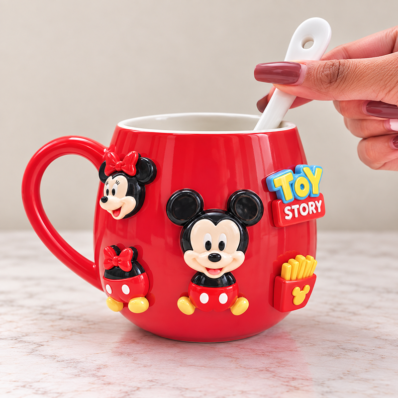 Ceramic Mugs - Red Mickey Mouse