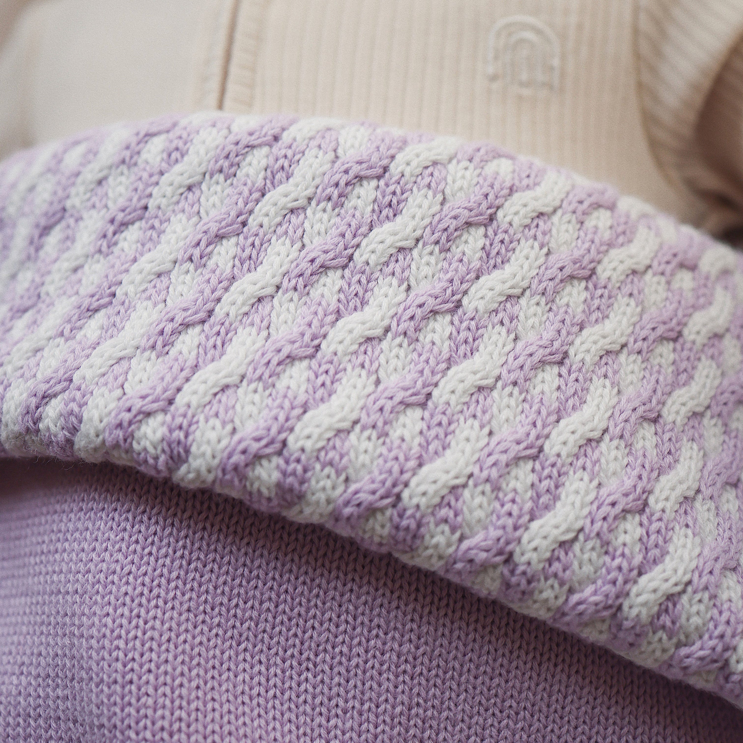 Personalised Name Blanket Collection - Namely Co - Herringbone - Mauve