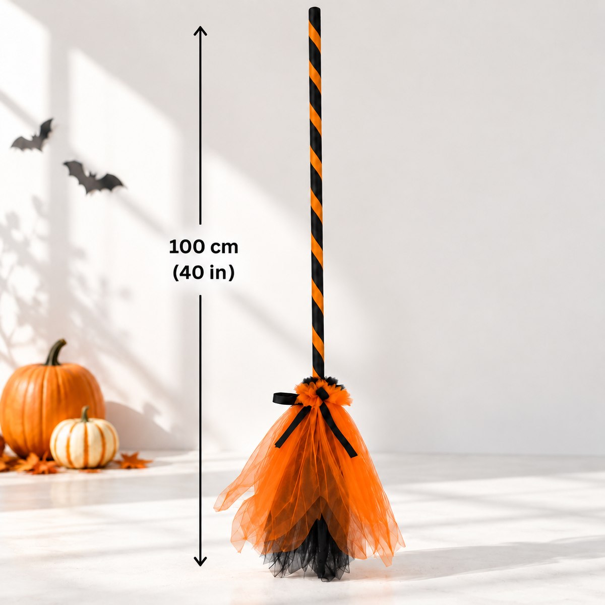 Spooky Spark Brooms –  Pumpkin Orange