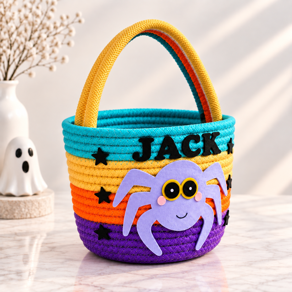 Creepy-Cute Spider Treat Basket