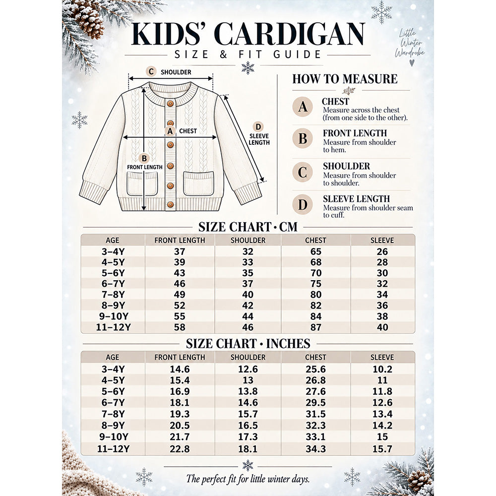 Little Surprise Box, Beige V-Neck Puppy Pocket V Neck Winter Cardigan Sweater for Kids