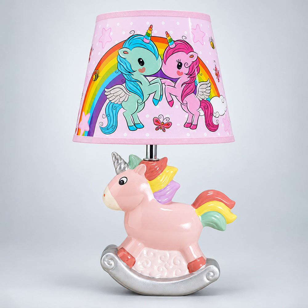 Little Surprise Box, Grey ceramic Dog side Bed Table Lamp, Kids Room Decor