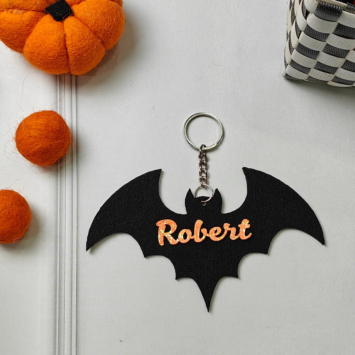 Personalized Halloween Keychain – Midnight Bat