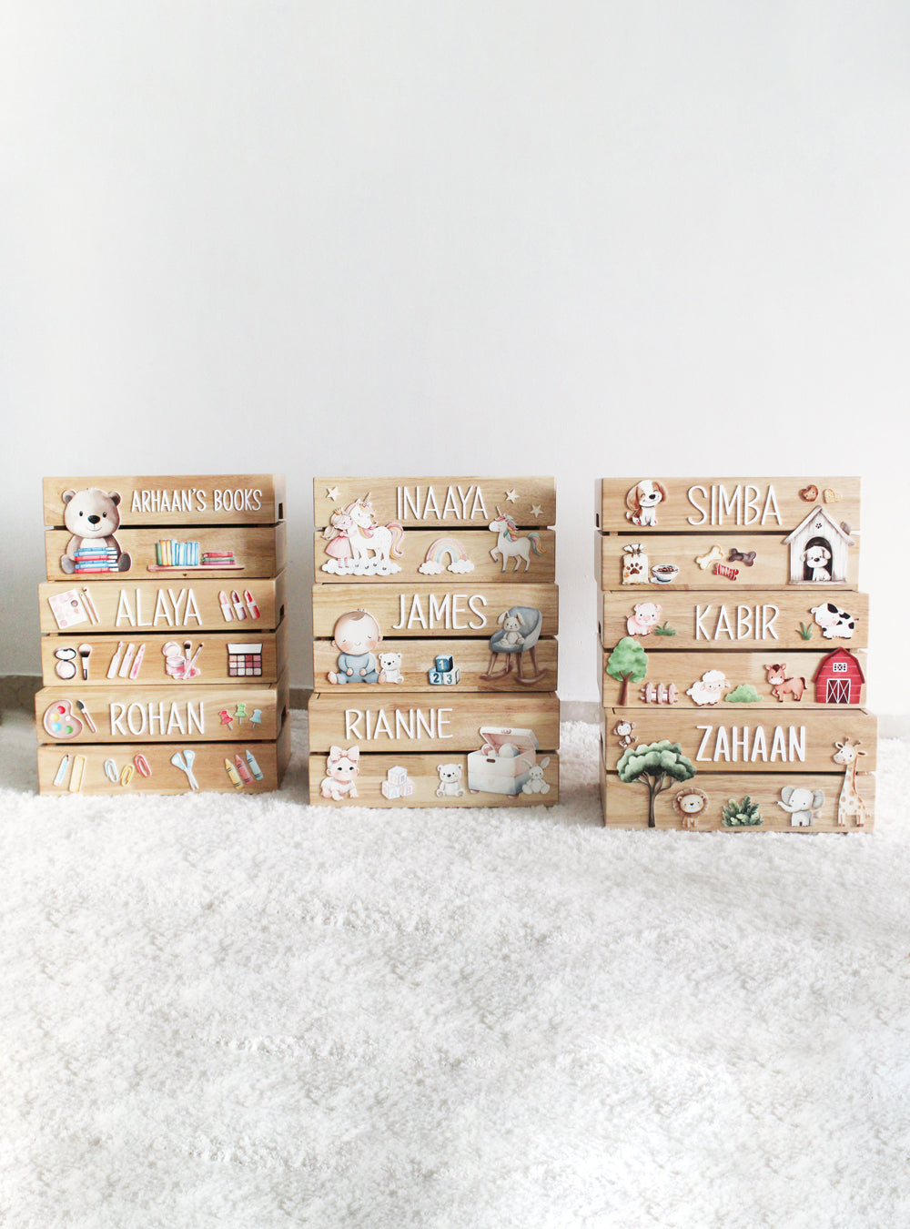 Personalized Wooden Storage Box - Multiple Designs - Doggy Theme - image 5