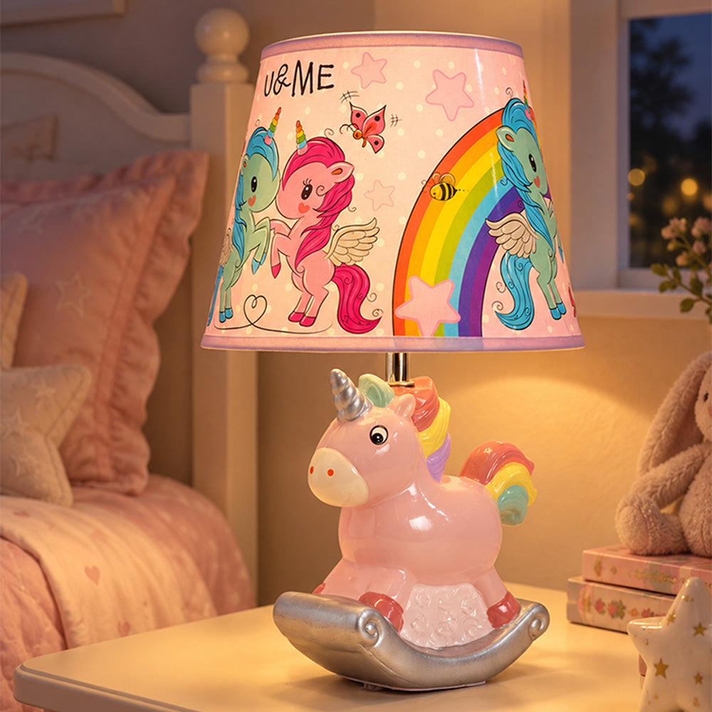 Little Surprise Box, Grey ceramic Dog side Bed Table Lamp, Kids Room Decor