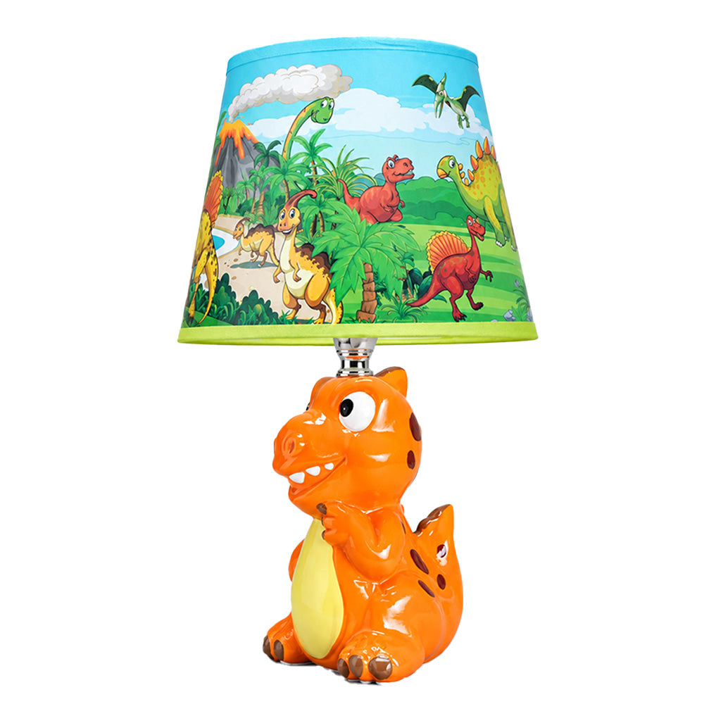 Little Surprise Box, Green ceramic Dino Table side Bed Table Lamp, Kids Room Decor