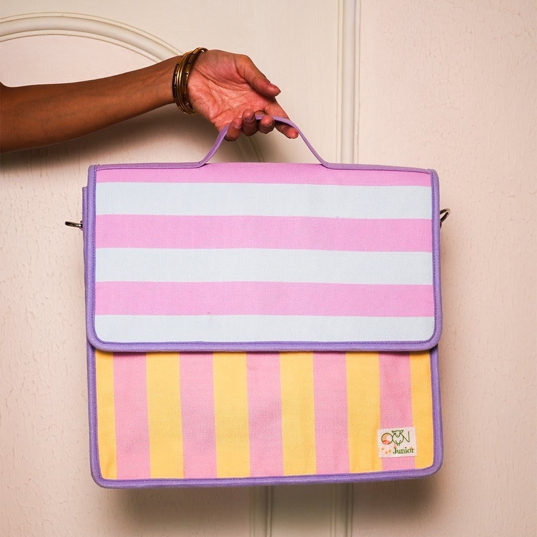 Timeless Stripes Personalized Kids Art & Stationery Folder Bag - Art & stationary Folder