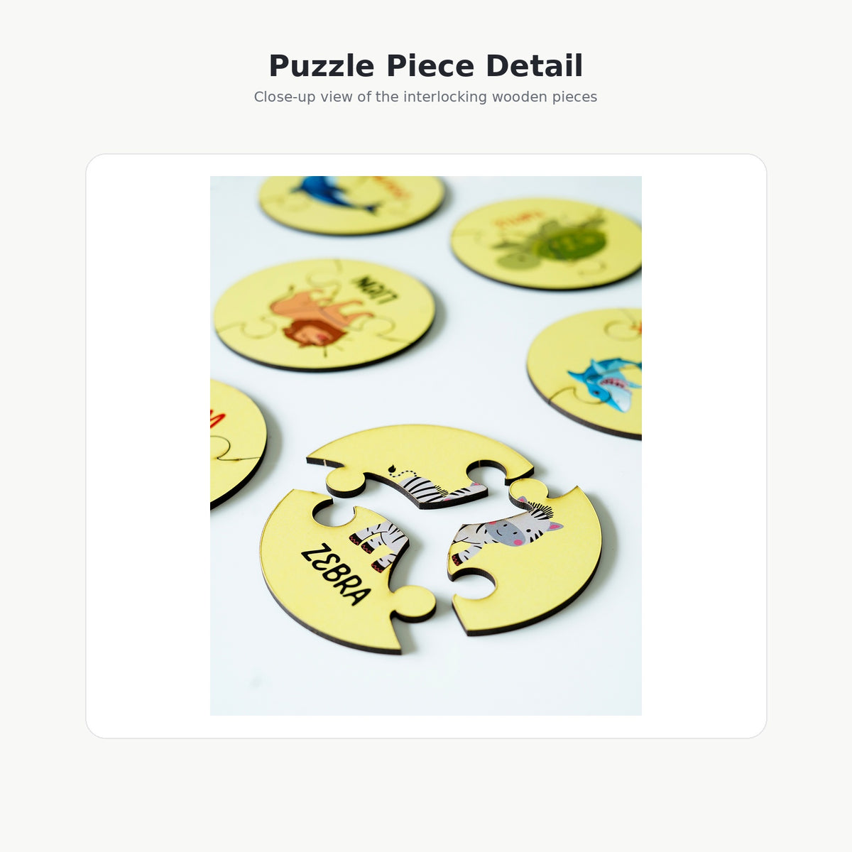 iLearnNGrow 27 Piece Round Animal Puzzle for Kids with Tin Storage Box