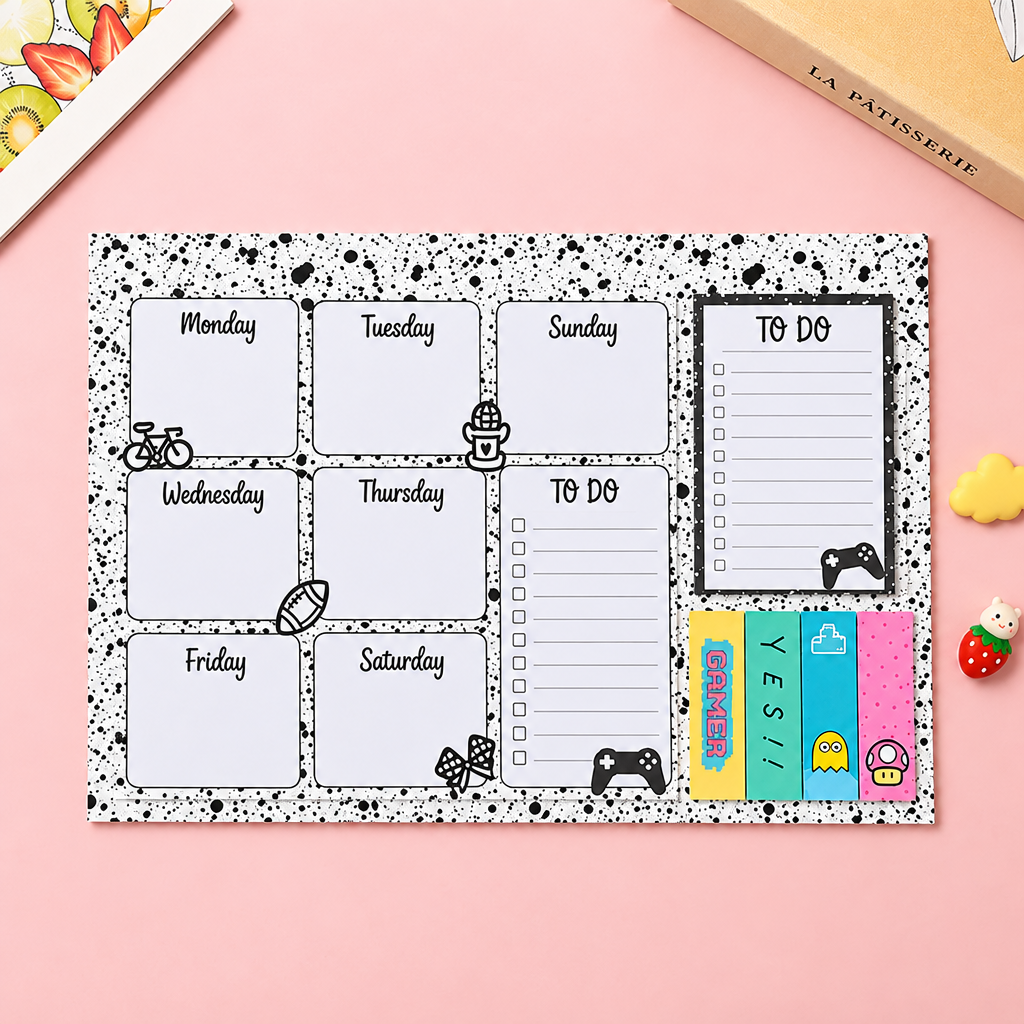 Sticky Note Weekly Planner with To Do List - Gaming