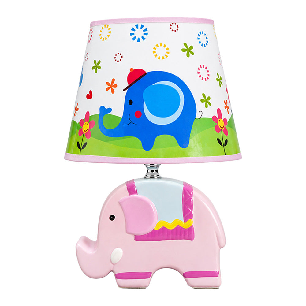 Little Surprise Box, Orange ceramic Dino side Bed Table Lamp, Kids Room Decor