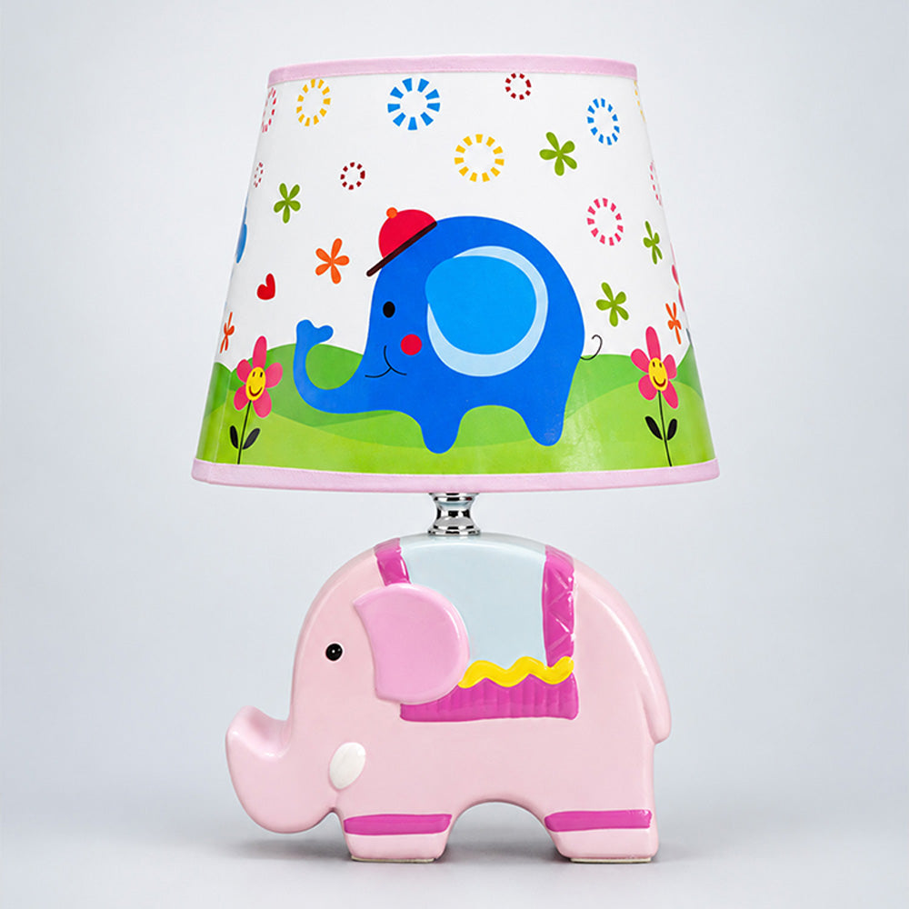 Little Surprise Box, Orange ceramic Dino side Bed Table Lamp, Kids Room Decor