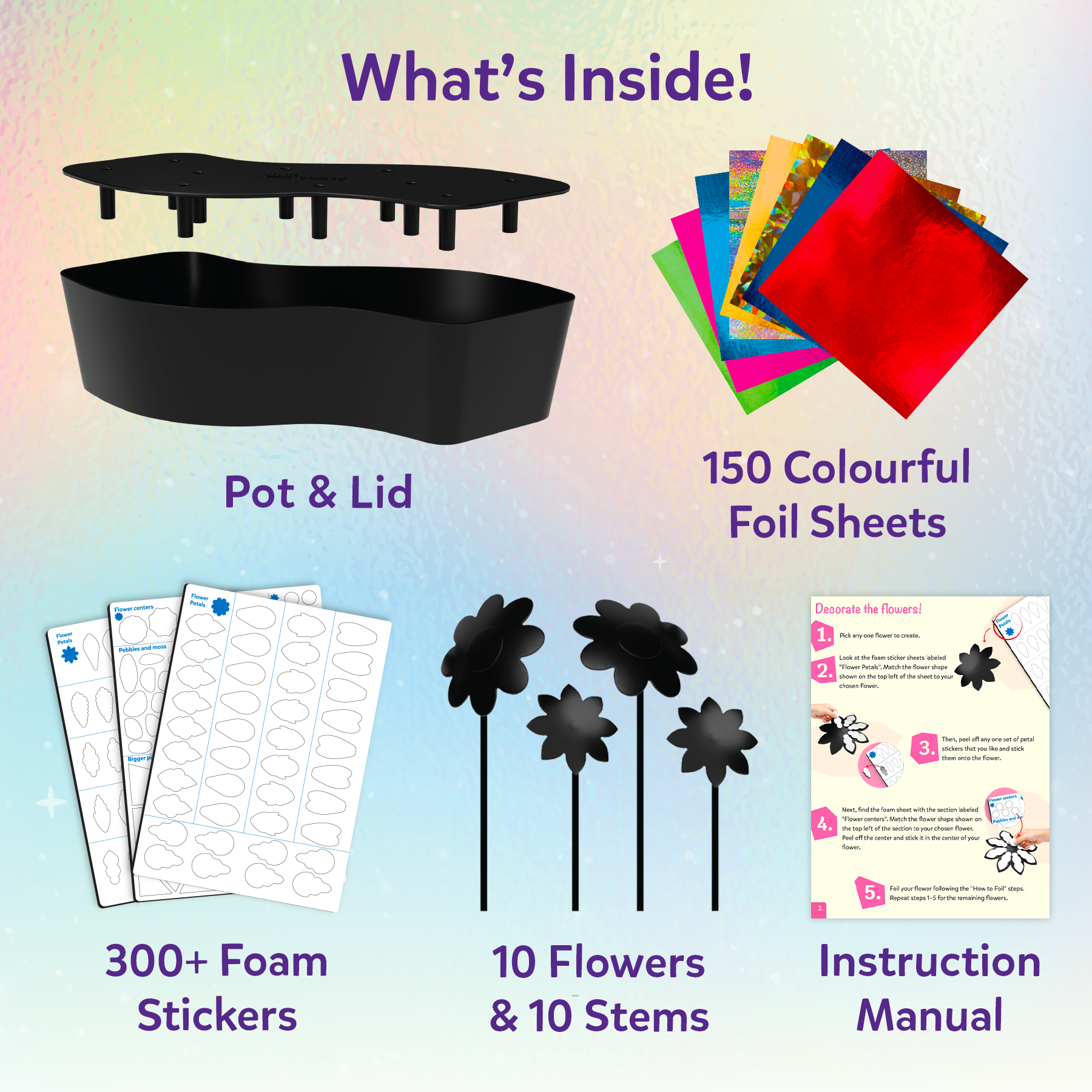 Skillmatics Foil Fun Mosaics – The Flower Pot