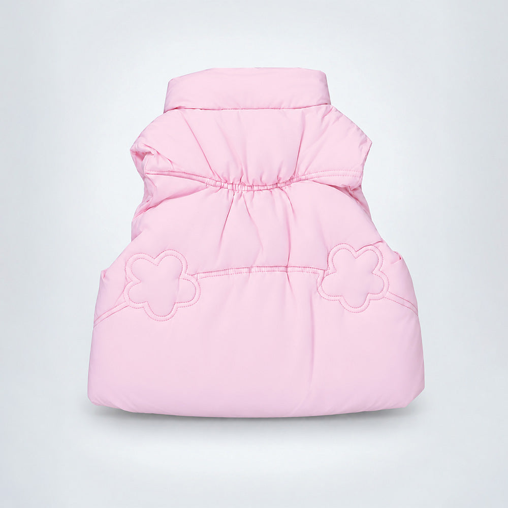 Little Surprise Box Pink Teddy Puffer Sleeveless Winter Jacket for Kids