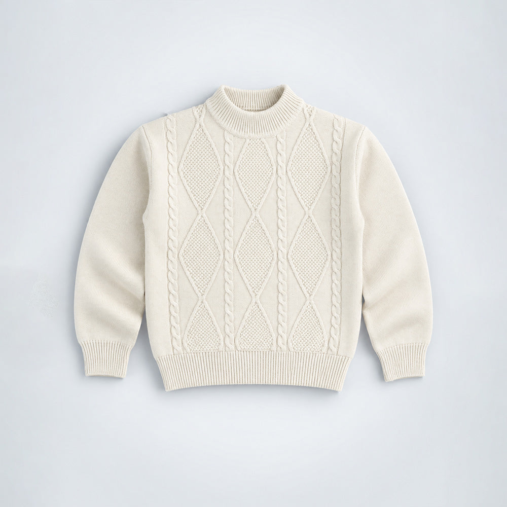 Little Surprise Box Cable-Knit Christmas Winter Cardigan for Kids