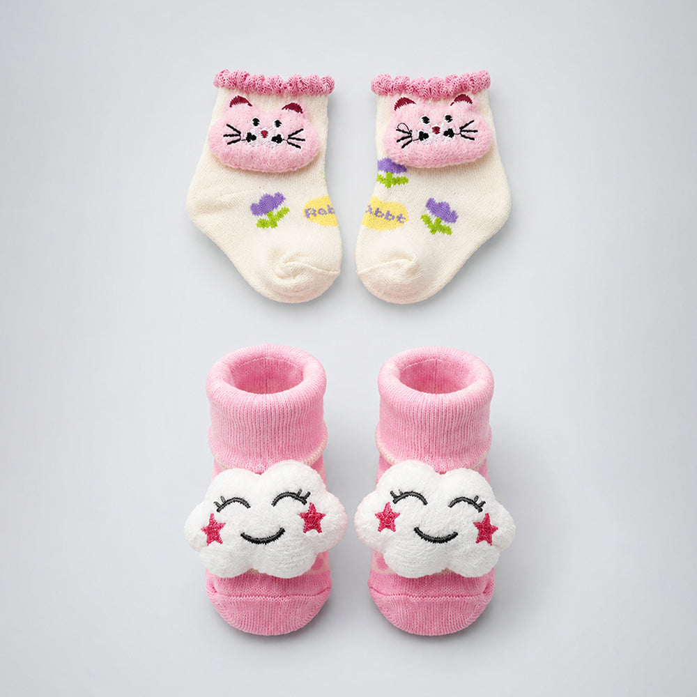 Little Surprise Box 22 pcs, Pink Animals Newborn Baby Girl All Season wear,Gift Hamper set, 0-6 months - image 8
