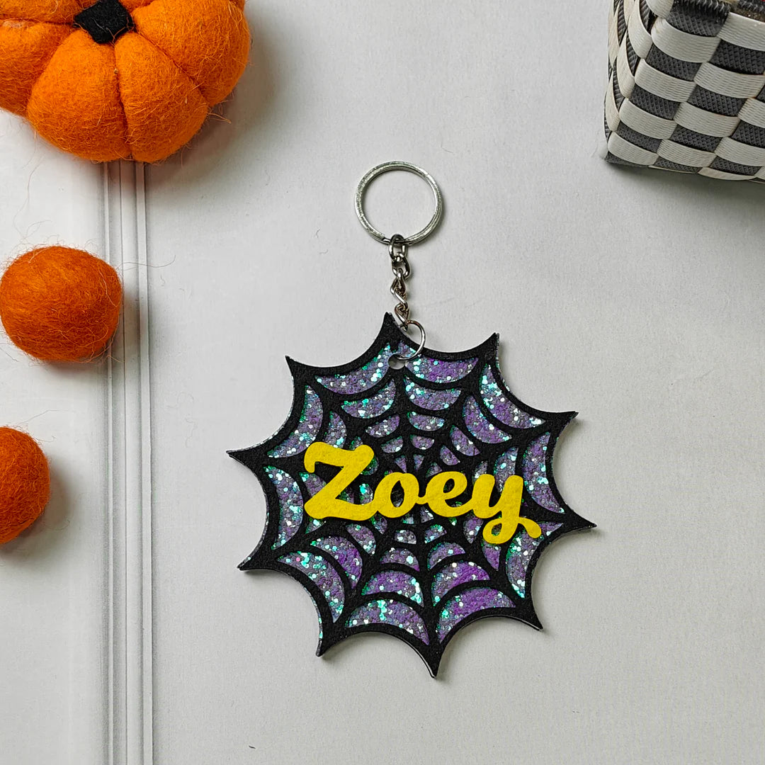 Personalized Halloween Keychain – Enchanted Web