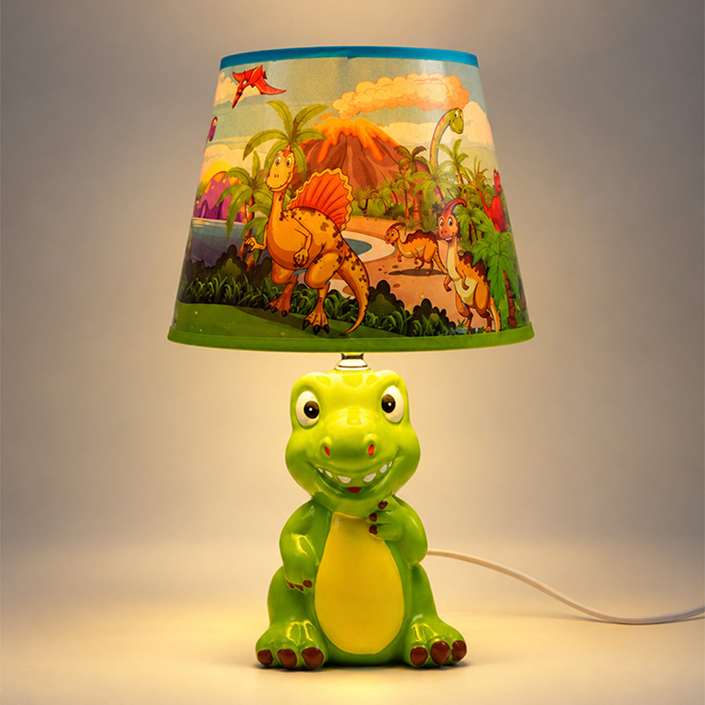 Little Surprise Box, White ceramic Ice Cream side Bed Table Lamp, Kids Room Decor