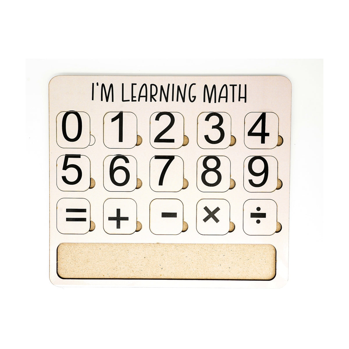 iLearnNGrow I Am Learning Math Wooden Number and Operator Board Game