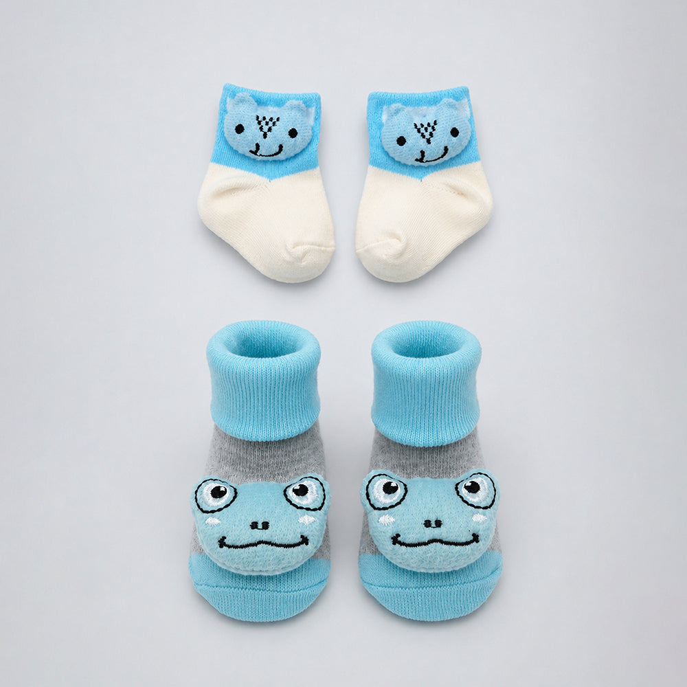 Little Surprise Box 22 pcs, Blue Animals Newborn Baby Boy, All Season wear,Gift Hamper set,0-6 months - image 8