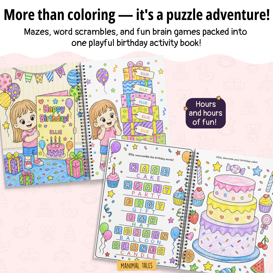 My Birthday Coloring & Activity Book (Made Just for Their Big Day!) - image 4