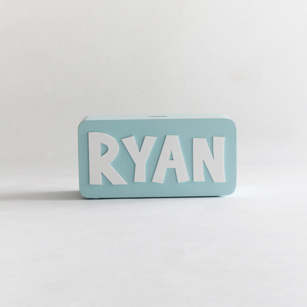 Personalized Rectangle Piggy Bank - Blue - image 1
