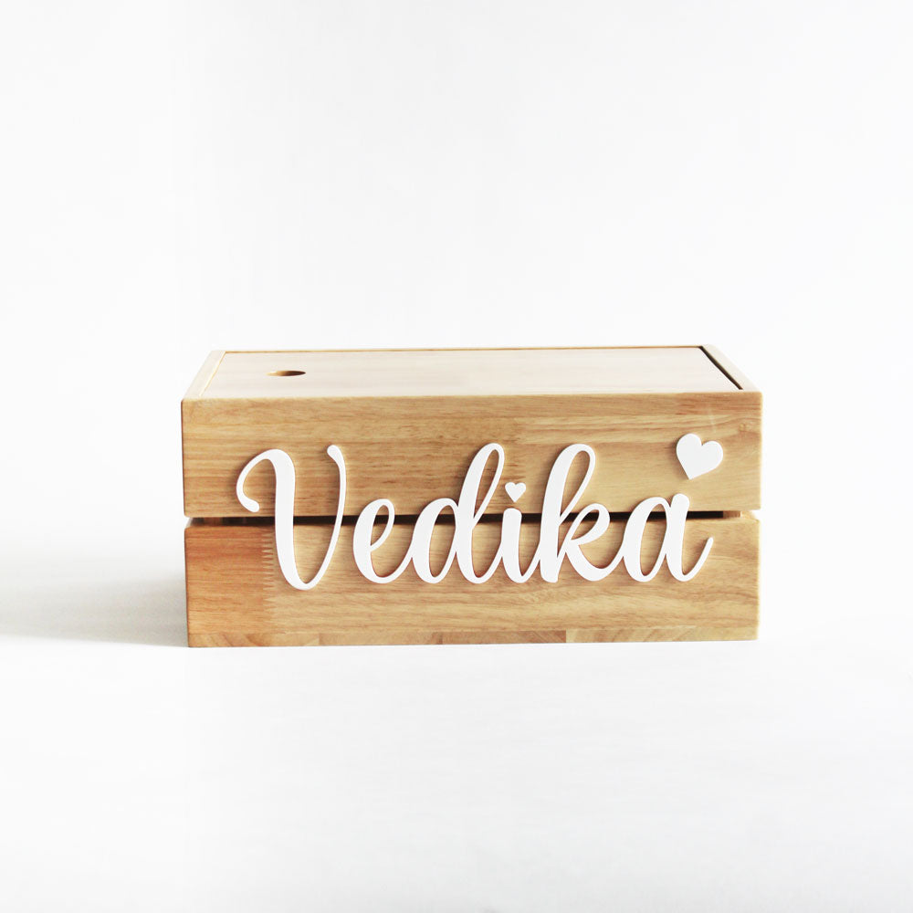 Personalized Wooden Storage Box - Multiple Designs - Name Box - Cursive - image 2