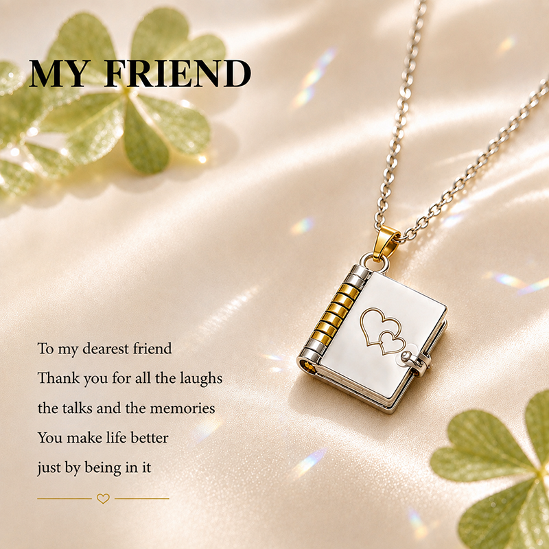 Book Necklace - Friend