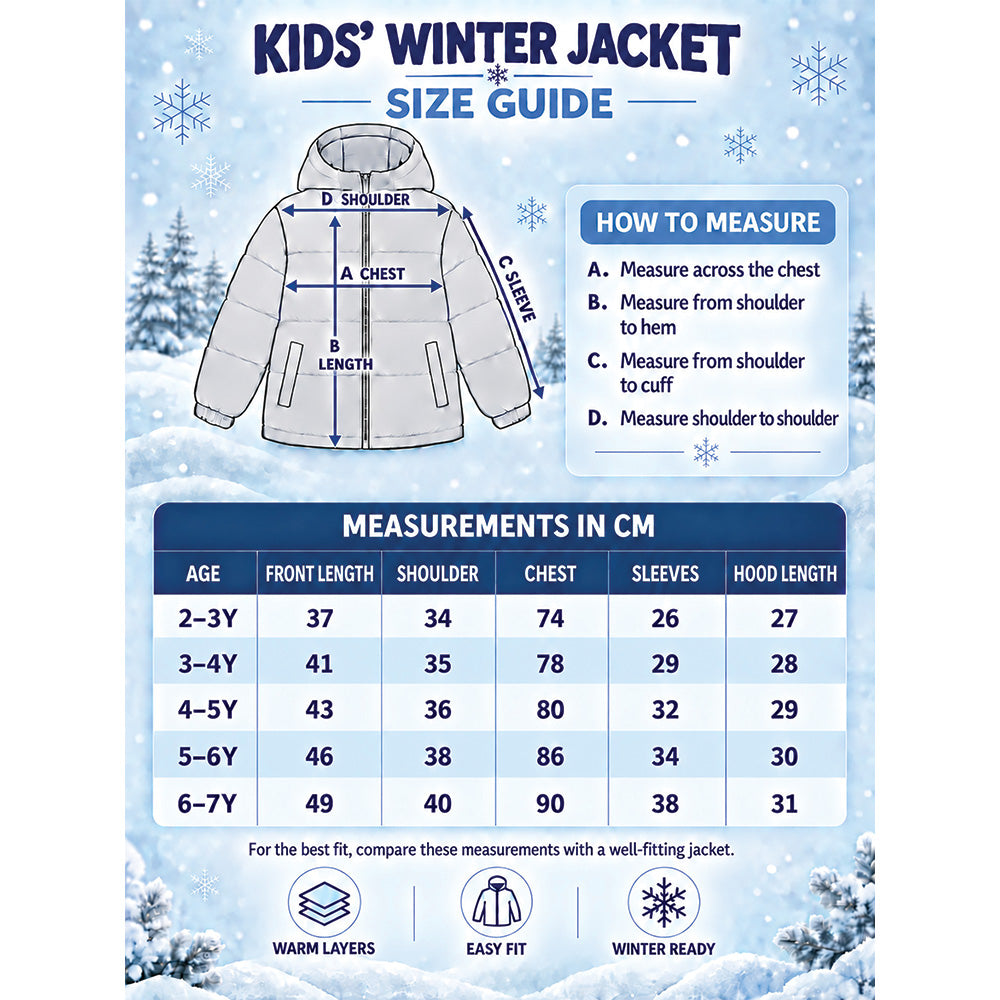 Little Surprise Box Cream & Purple Happy Girl Quilted Hooded Winter Jacket for Kids