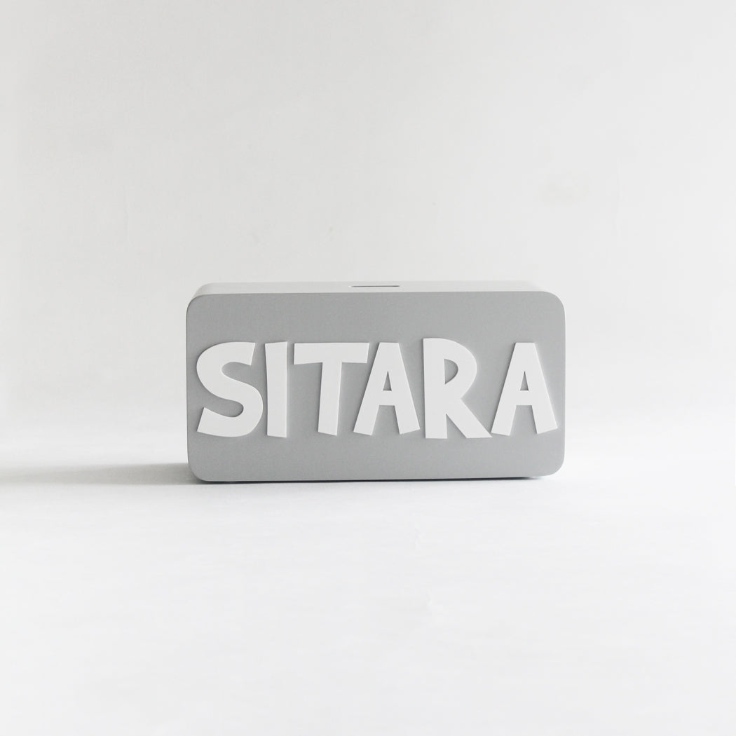 Personalized Rectangle Piggy Bank - Grey - image 1