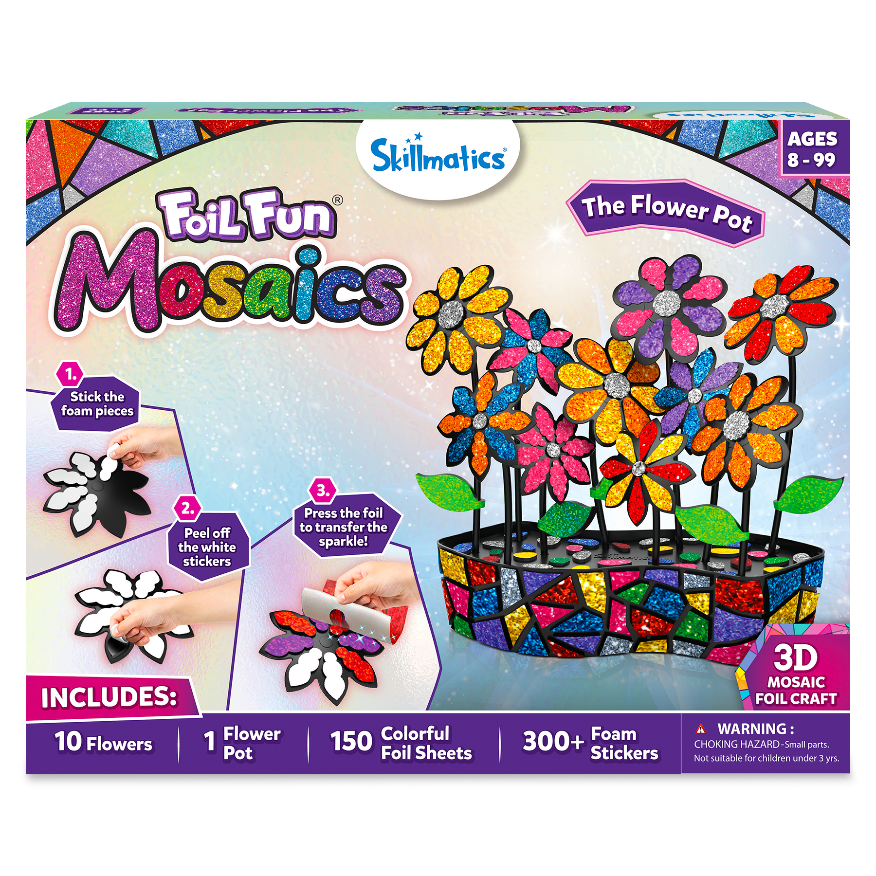 Skillmatics Foil Fun Mosaics – The Flower Pot