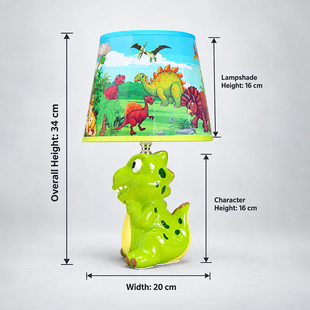 Little Surprise Box, White ceramic Ice Cream side Bed Table Lamp, Kids Room Decor