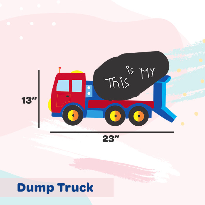 Dump Truck Chalk Wall Decals for Kids