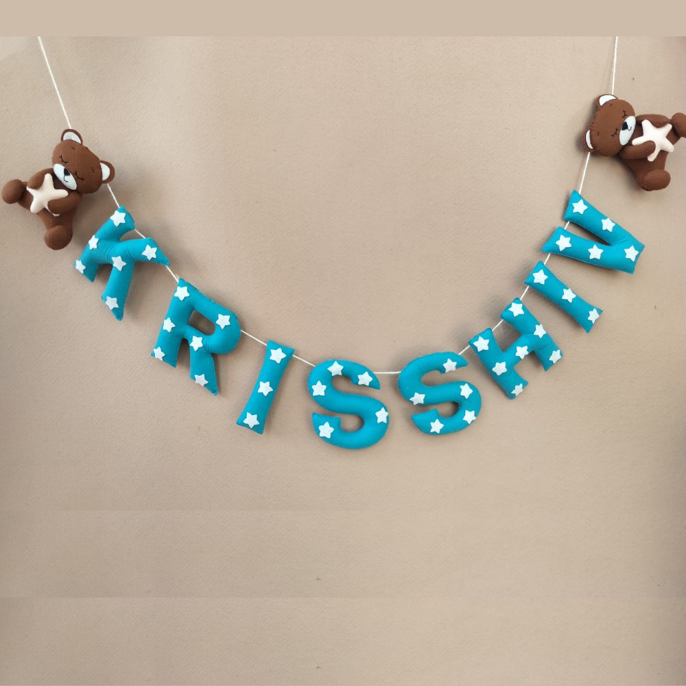 Junior Dreamy Teddy Personalised Star Bunting