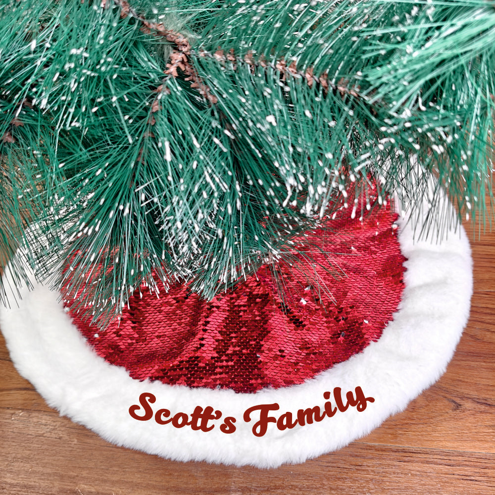 Personalised Mini Sequin Tree Skirts