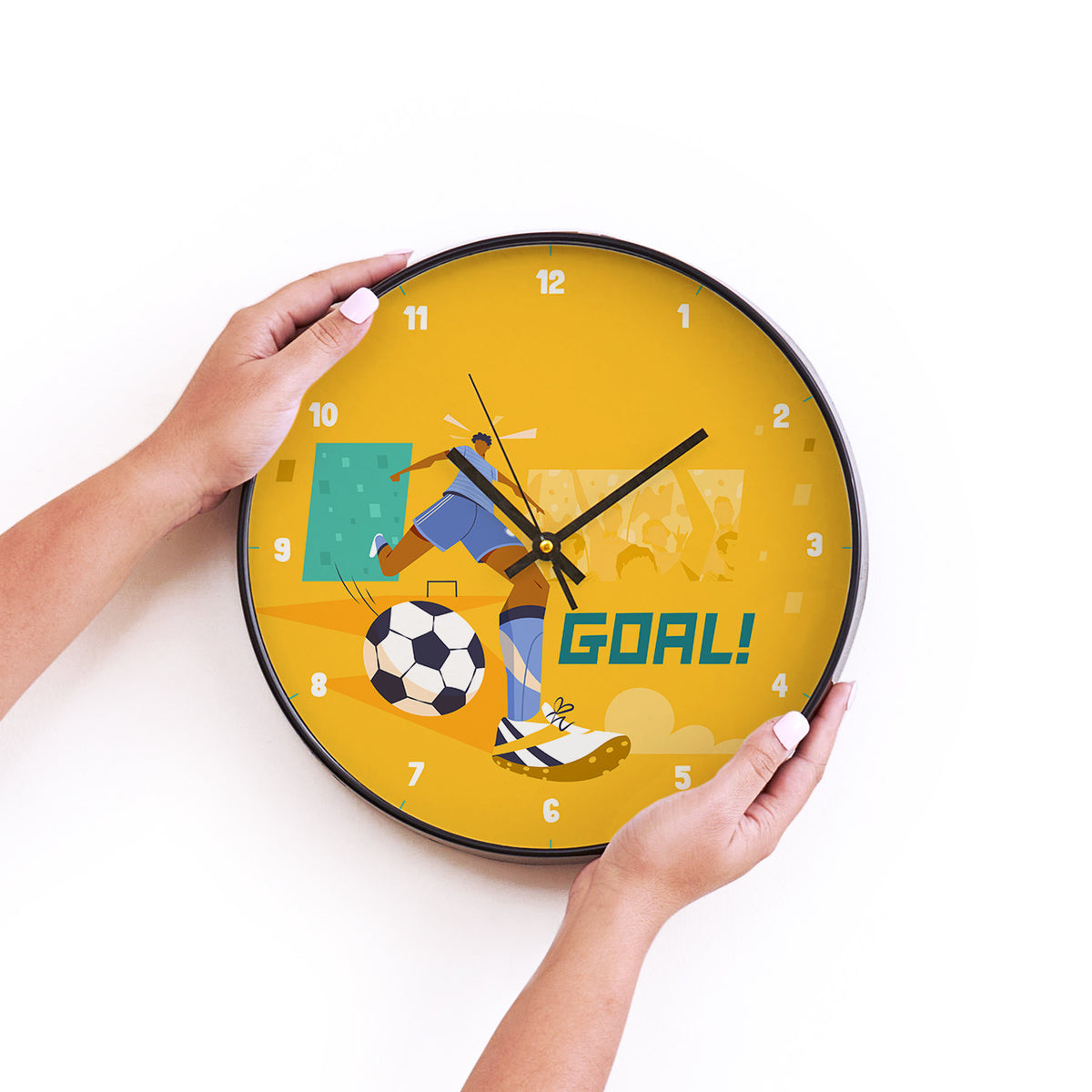 Wall Clock - Football Goals, Boy – Buy Now at My Baby Babbles