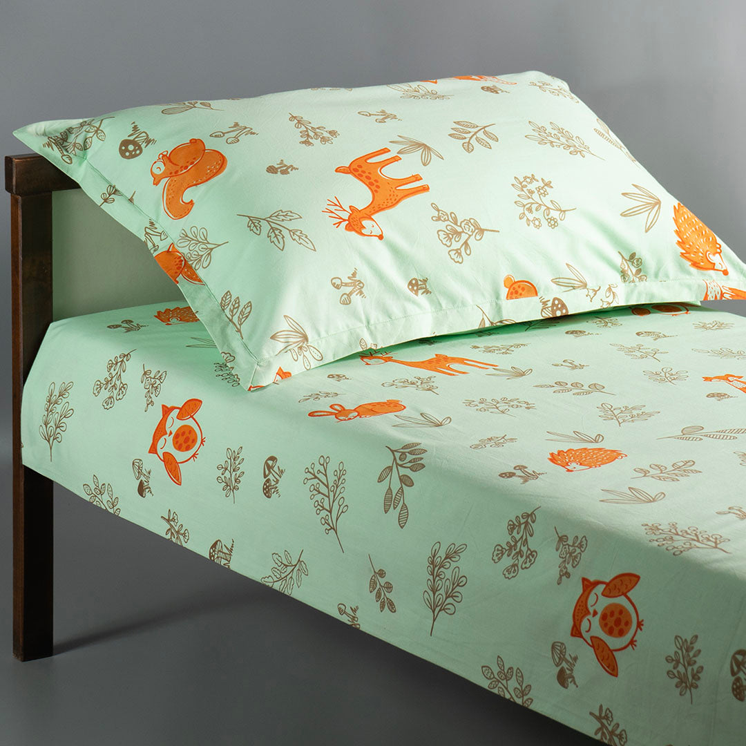 Gudgoodie Kids Flat Bedsheet Set  - 100% Cotton Percale - Queen/Double Bedsheet