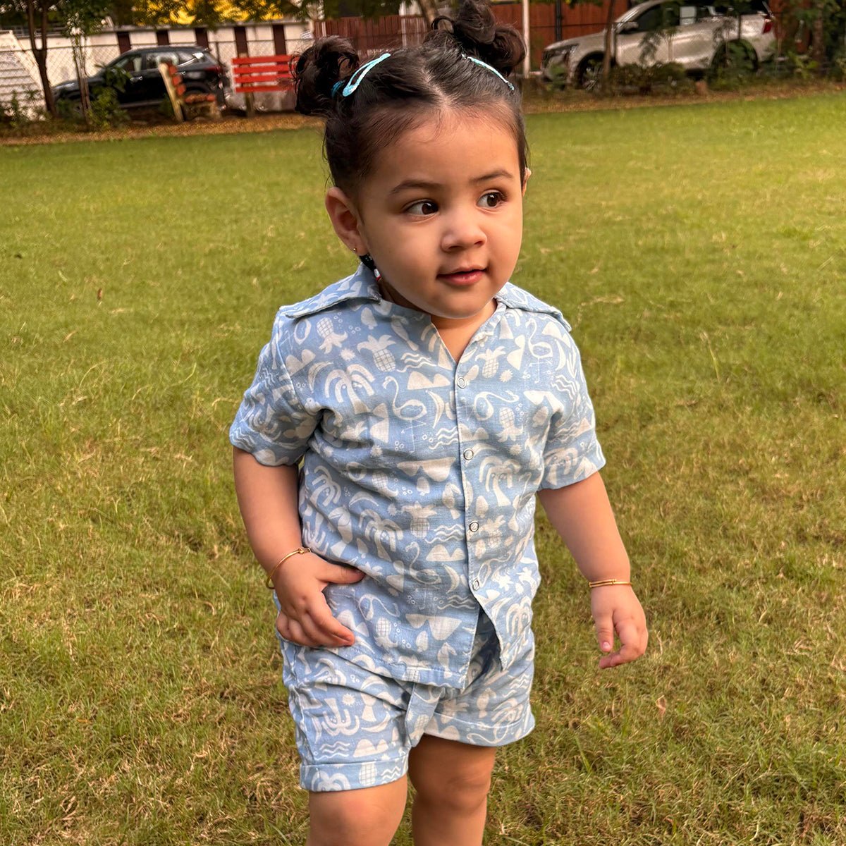 Girls Co-Ord Set- Tropical Vibes