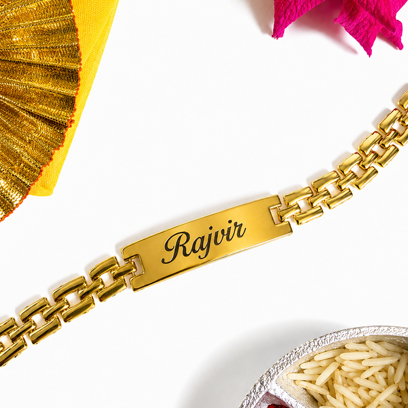 Gold Bracelet Rakhi