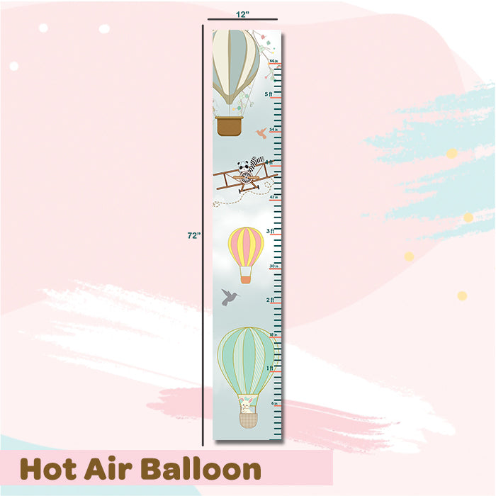 Hotair Balloon Height Chart Wall Sticker
