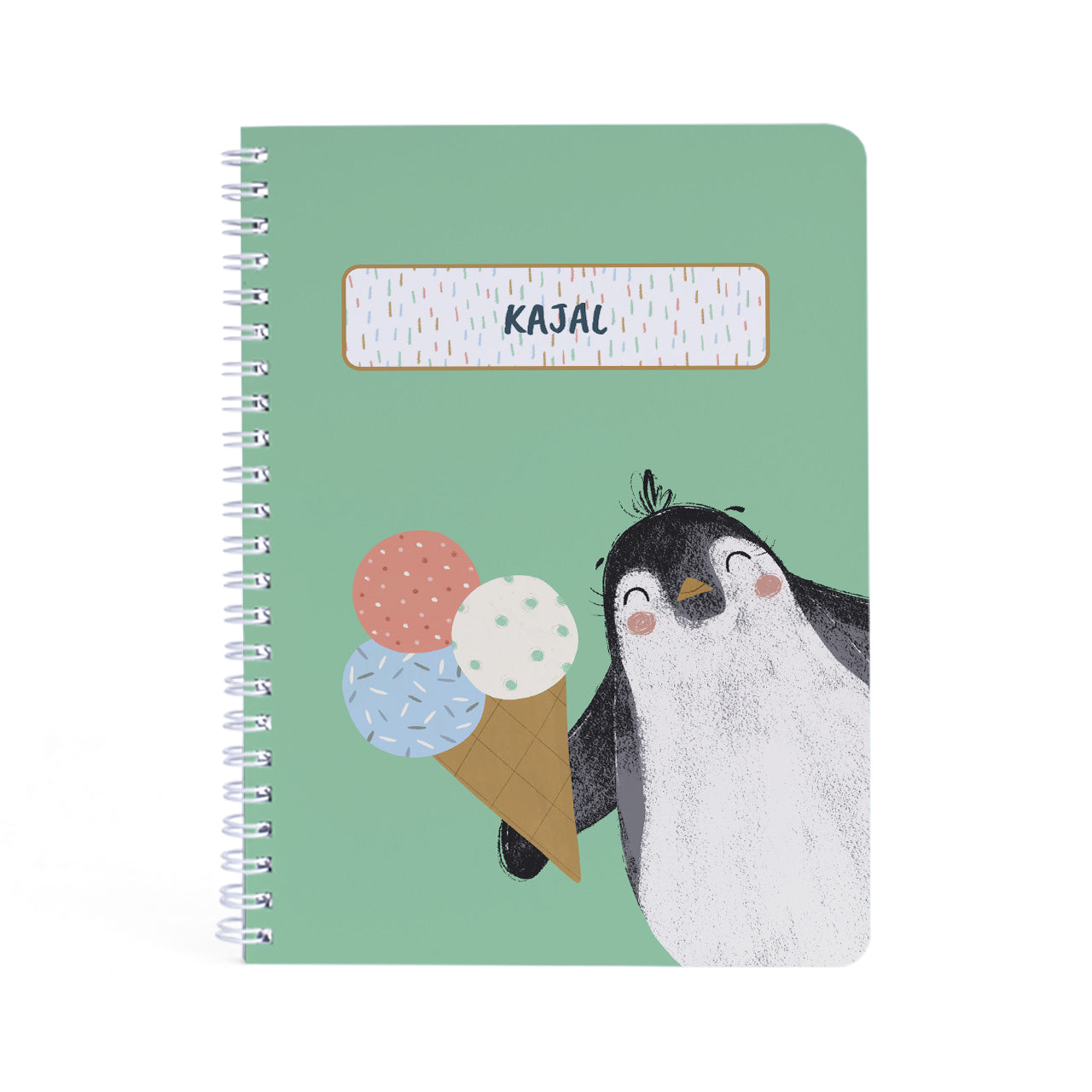 Personalised Spiral Notebook - Ice Cream Fun