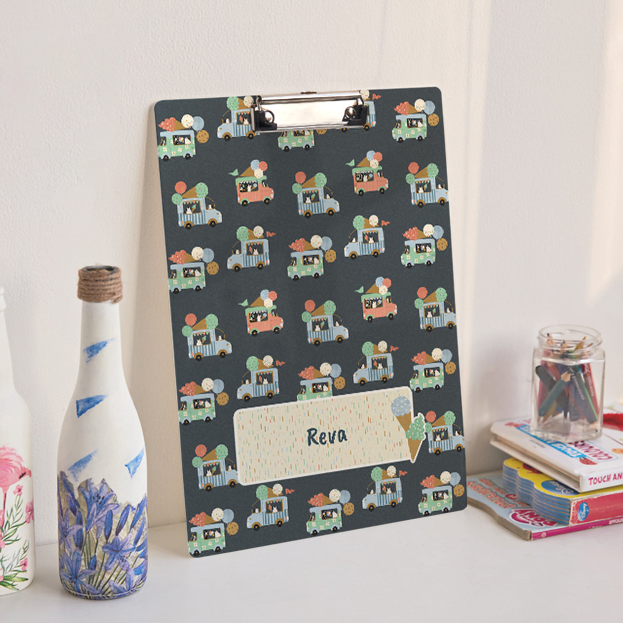 Personalised Clipboard - Ice Cream Fun