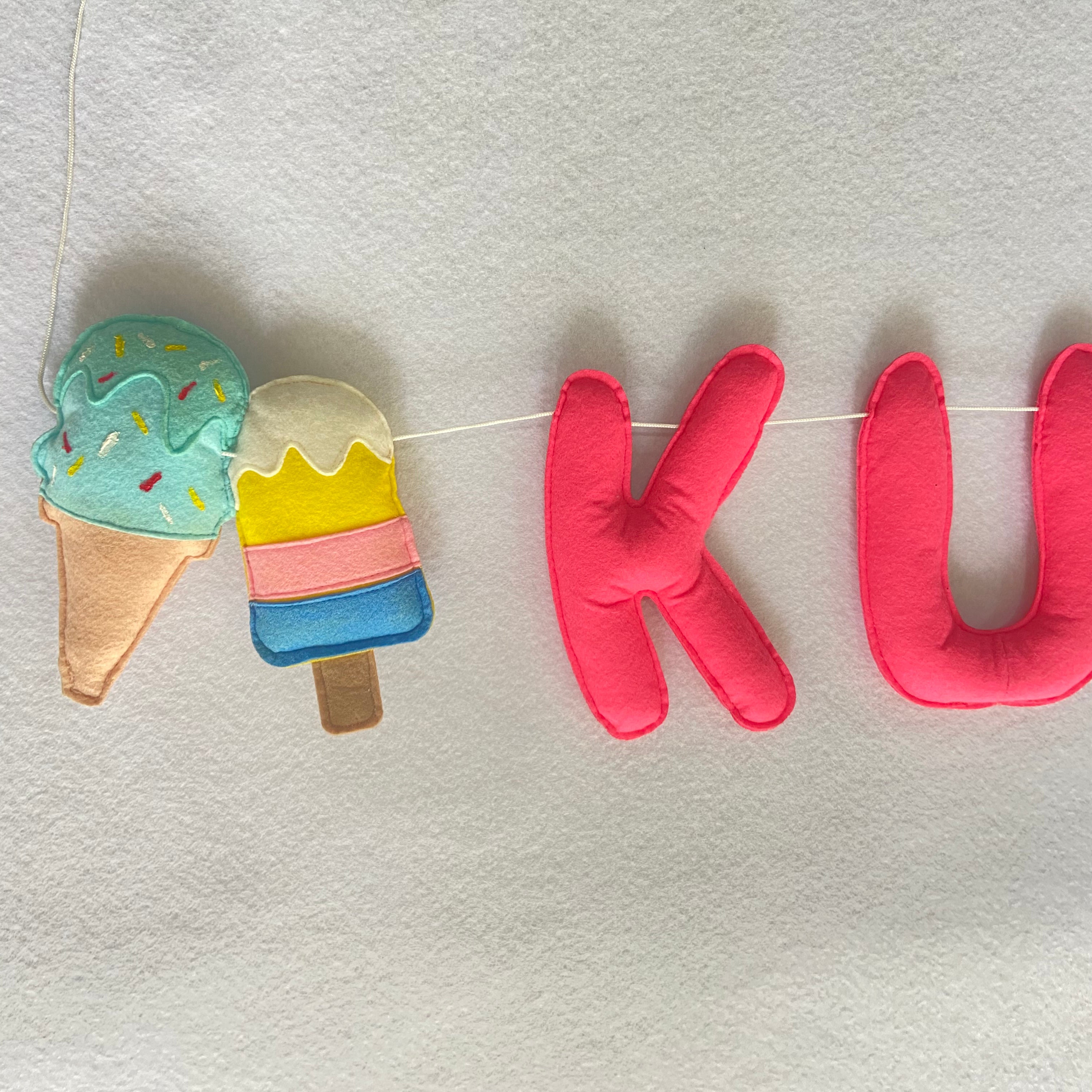 Customized Ice Cream Children's Bunting/Garlands