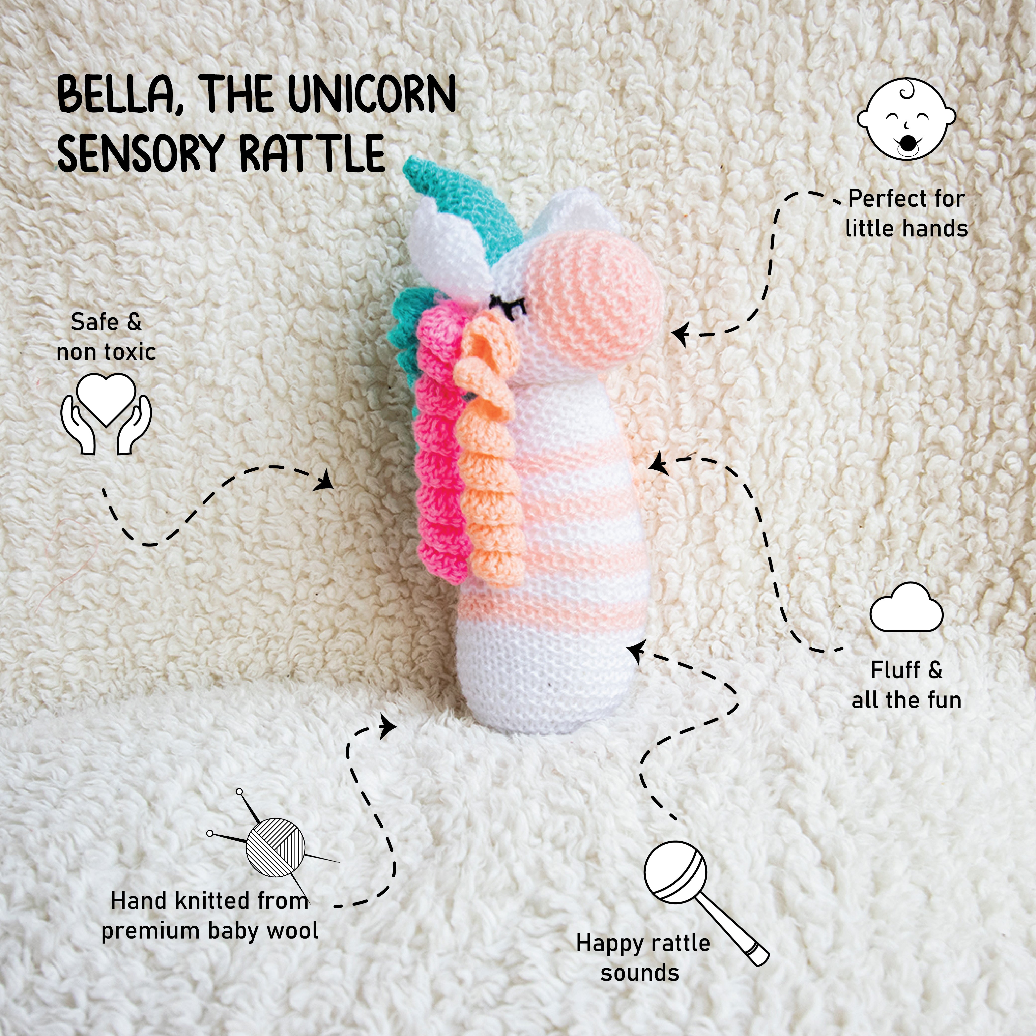 Unicorn Soft Toy & Diwali Bodysuit Gift Set
