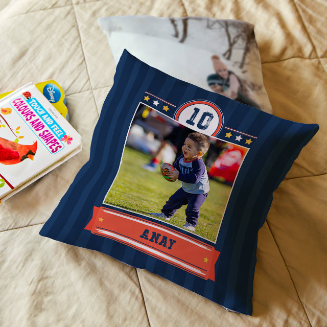 Personalised Photo Cushions - Jersey Number Detail