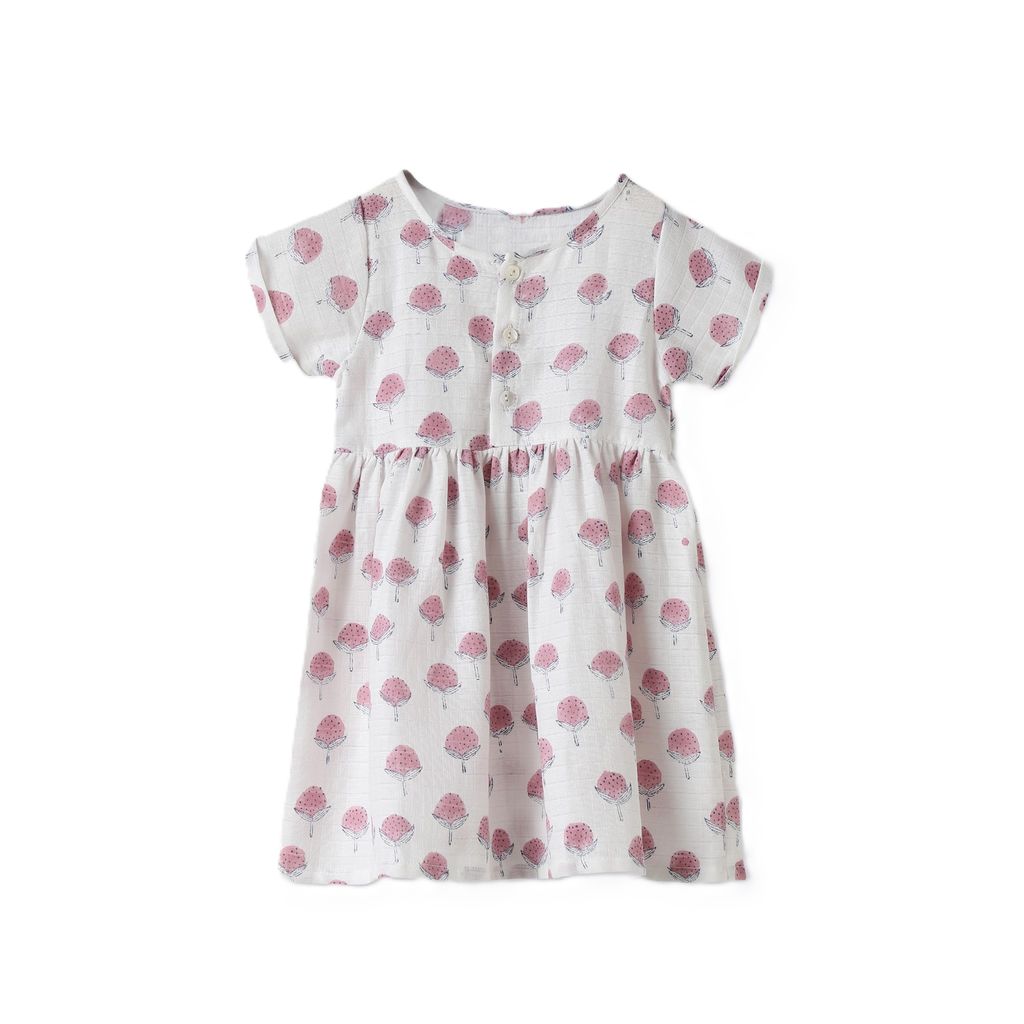 Organic Muslin Dress | Hand-Block Printed