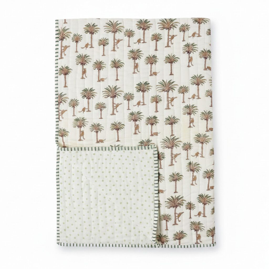 Reversible Mulmul Quilt | Hand-Block Printed