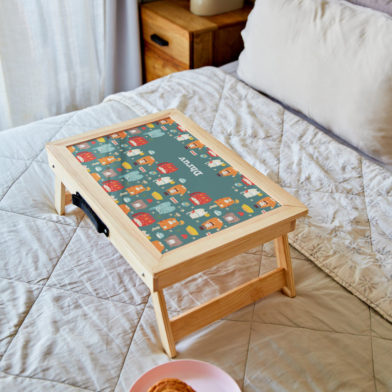 Personalised Foldable Desk - Kitty Cat