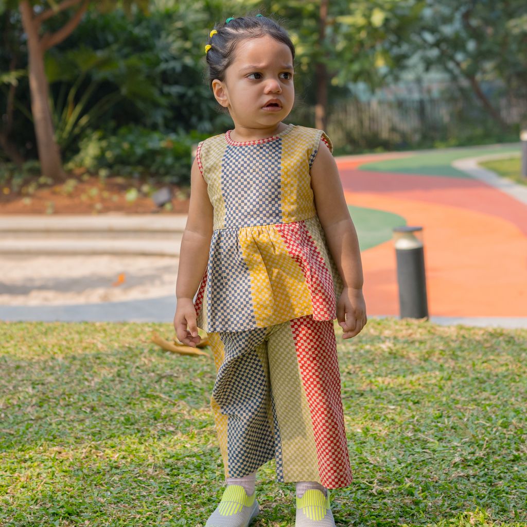 Cotton Linen Top & Pants Co-ord Set | Hand-Block Printed